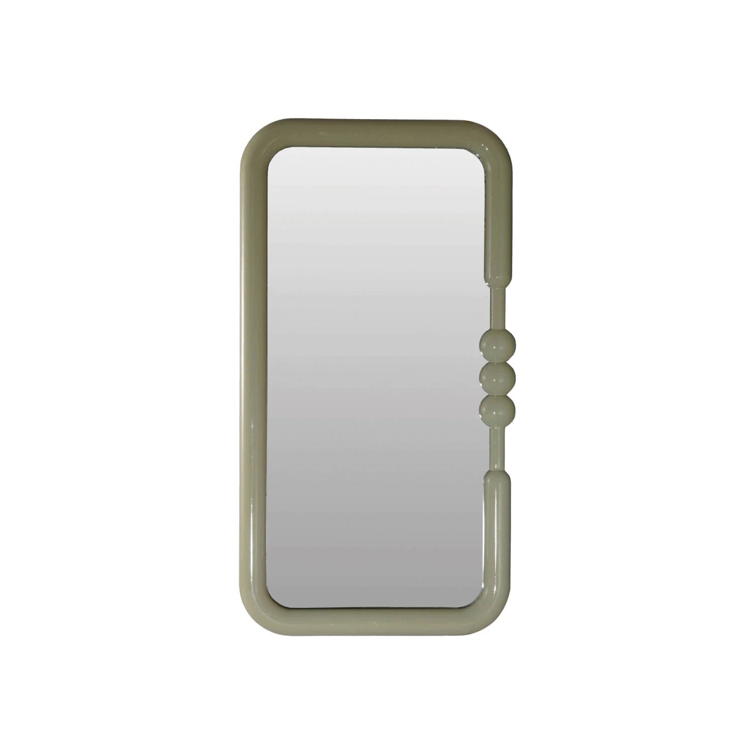 MDF Framed Wall Mirror w/ Ball Detail in Grey