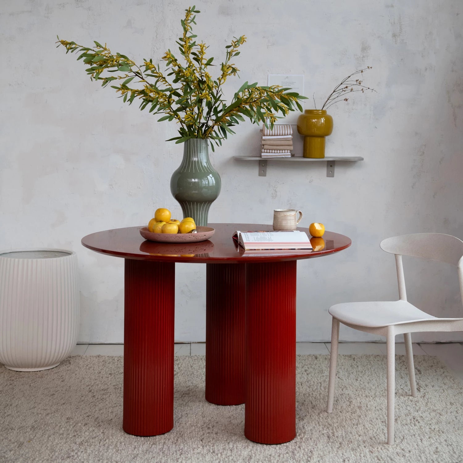 Enameled Metal Vase in Mustard - Central Designs