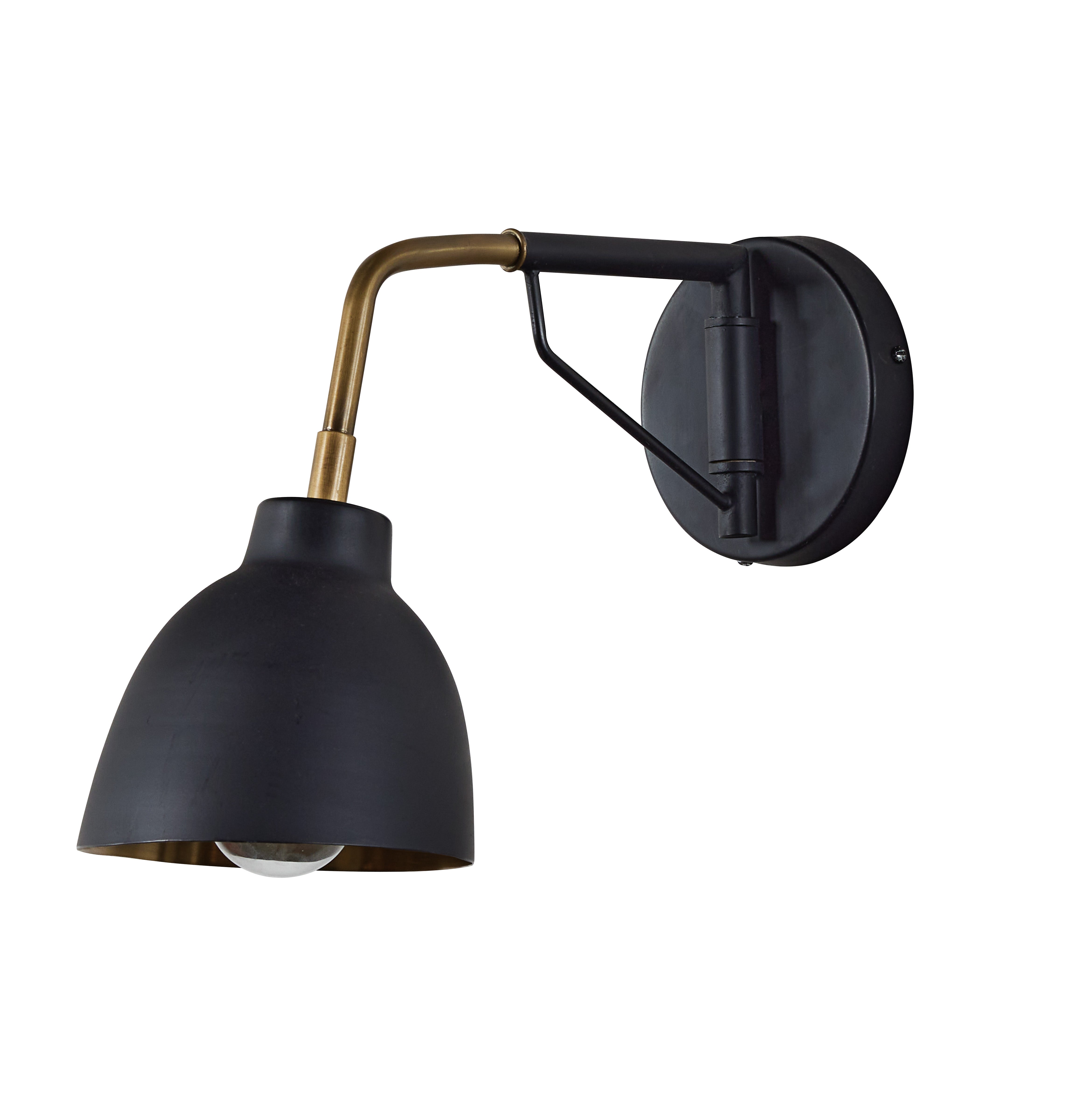 Mid Century 1 - Light Black Armed Sconce