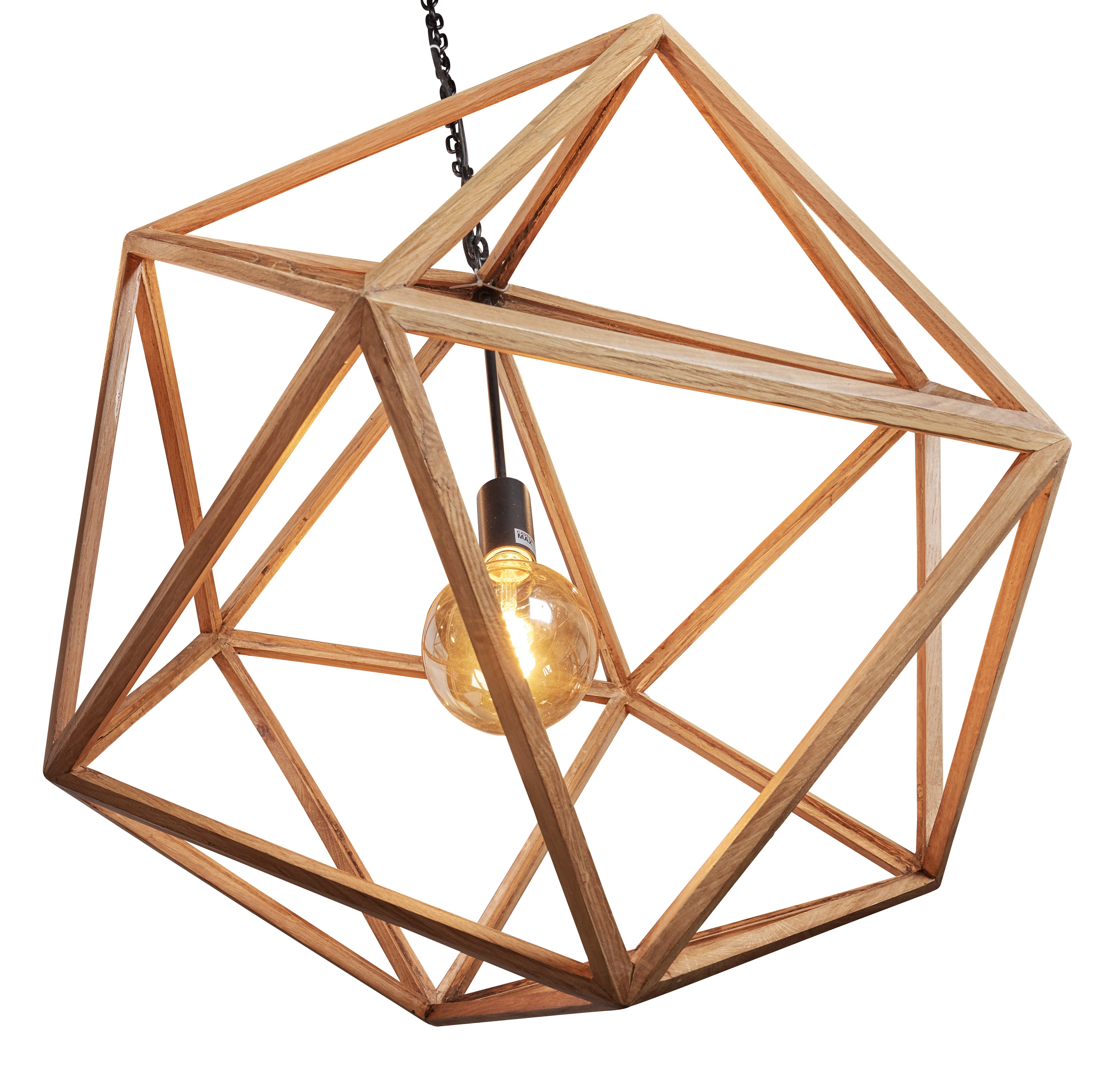 Wooden Polyhedron Chandelier - Medium