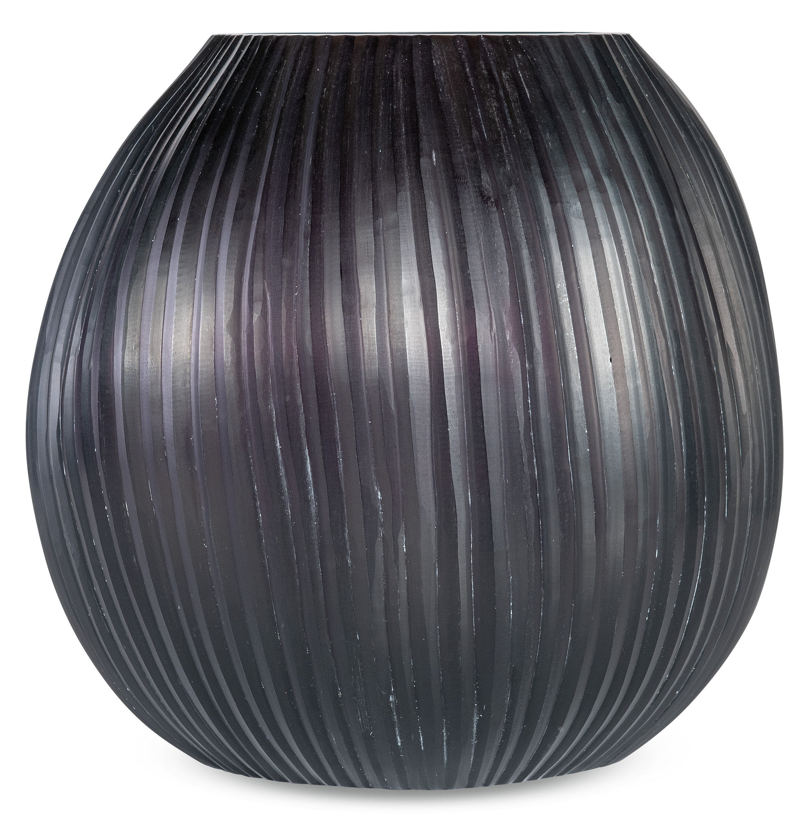 Seine Amethyst Sculptural Glass Vase - Medium
