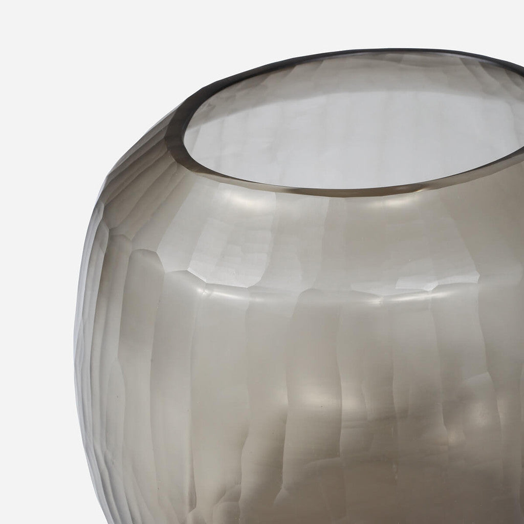 Rhone Smoky Glass Vase - Medium