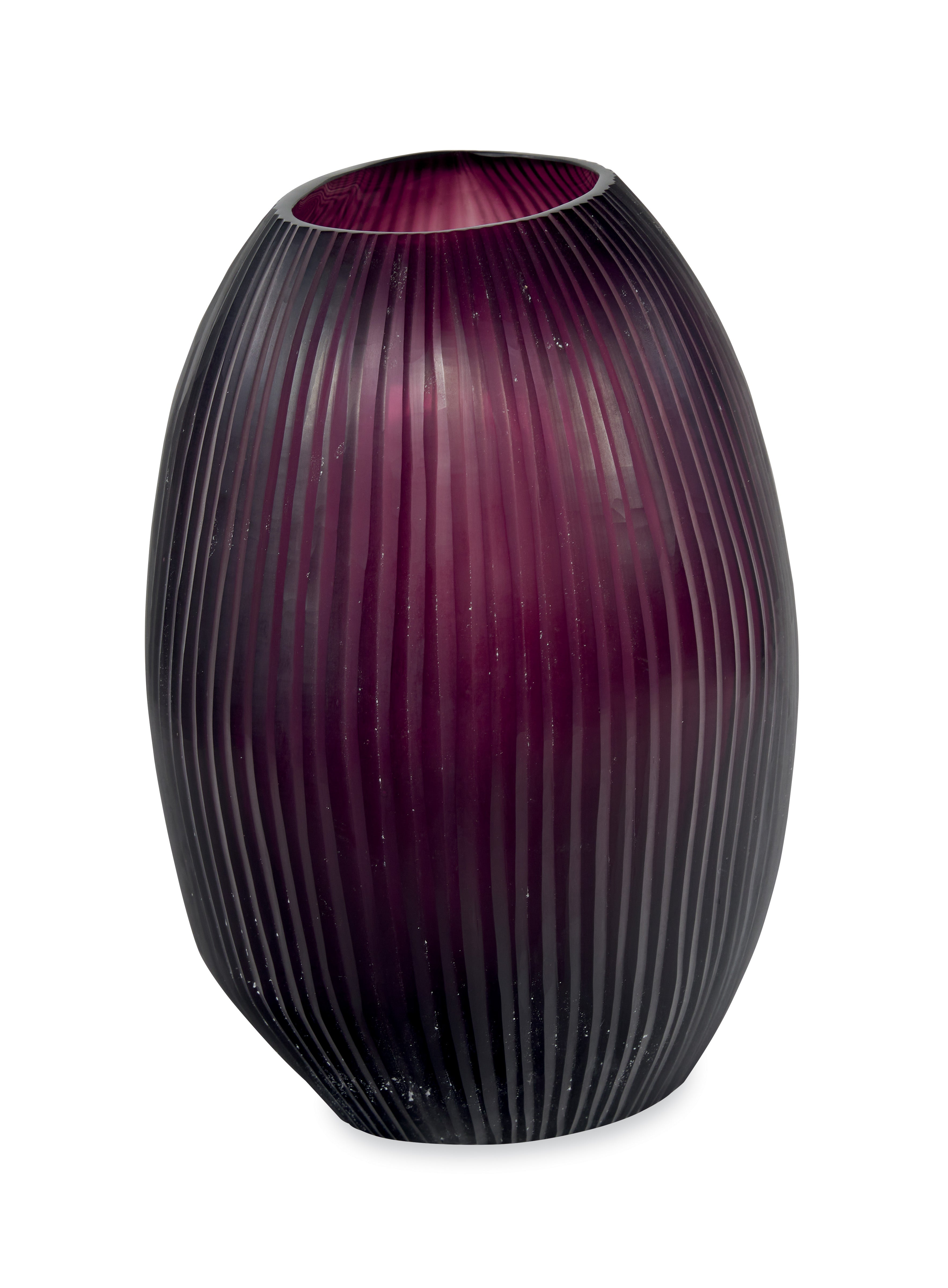 Seine Amethyst Sculptural Glass Vase - Large