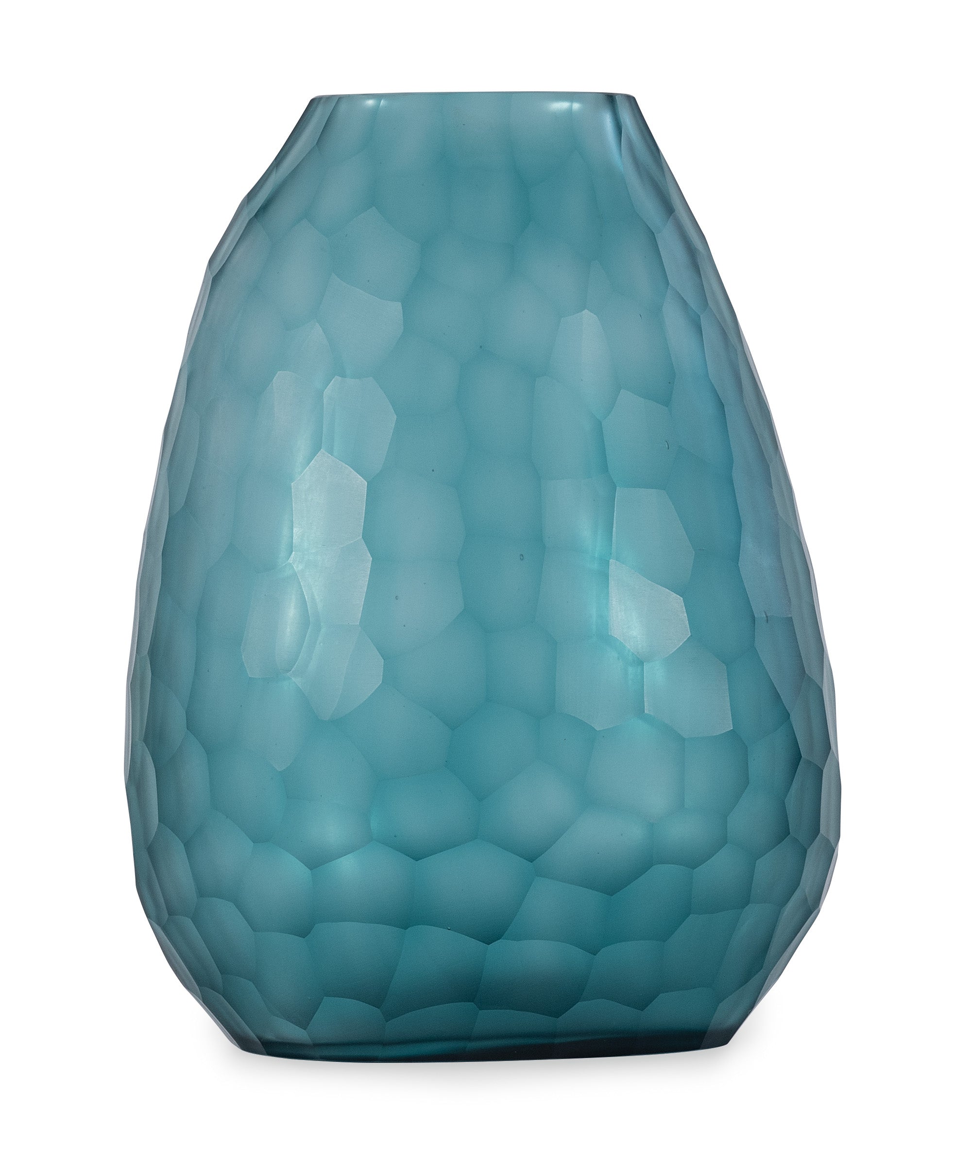 Somme Tall Petrol Glass Vase