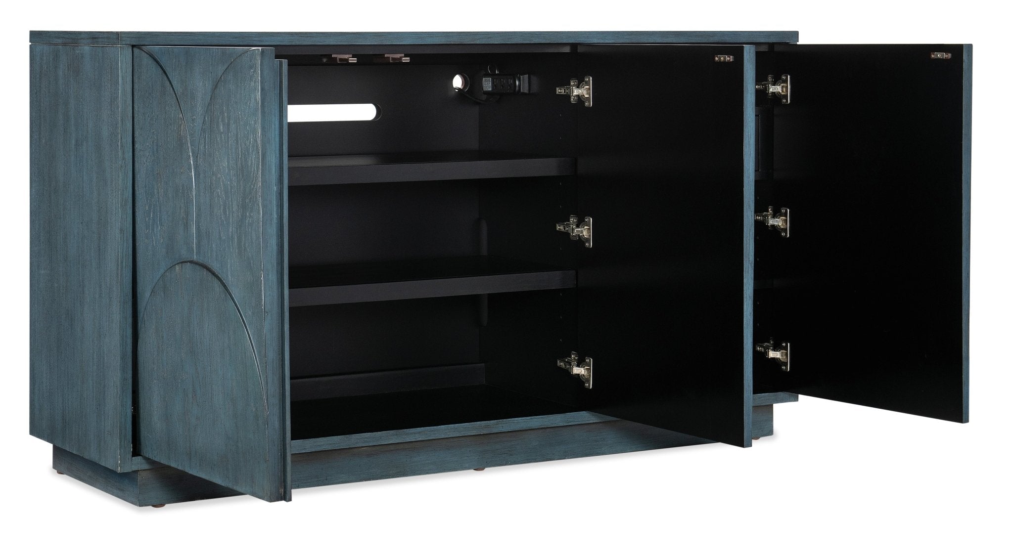 Melange Round Valley Three Door Entertainment Credenza - Central Designs