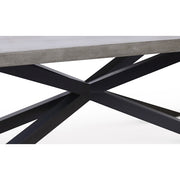 Mixx - Hunter Dining Table - Black Frame - Dark Grey Top