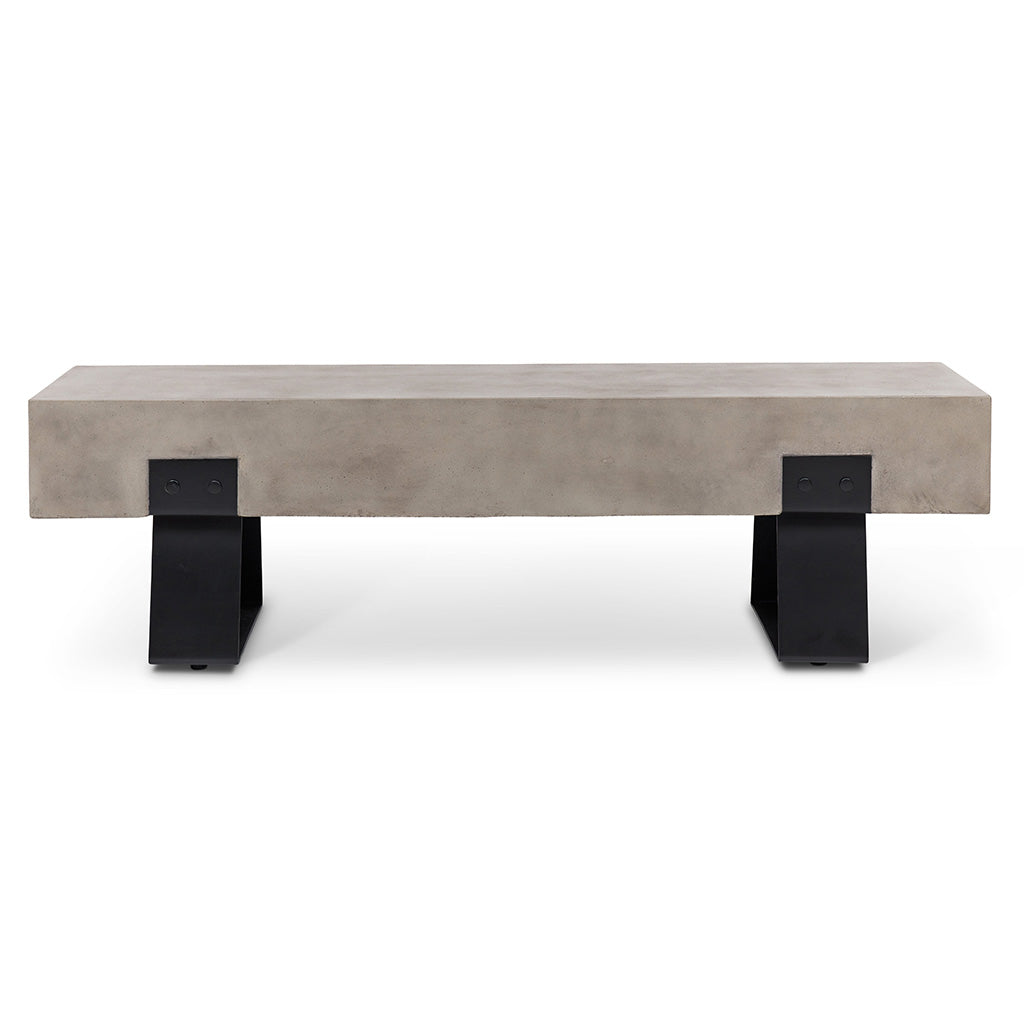 Mixx - Industrial Bench - Black Legs - Dark Grey Seat