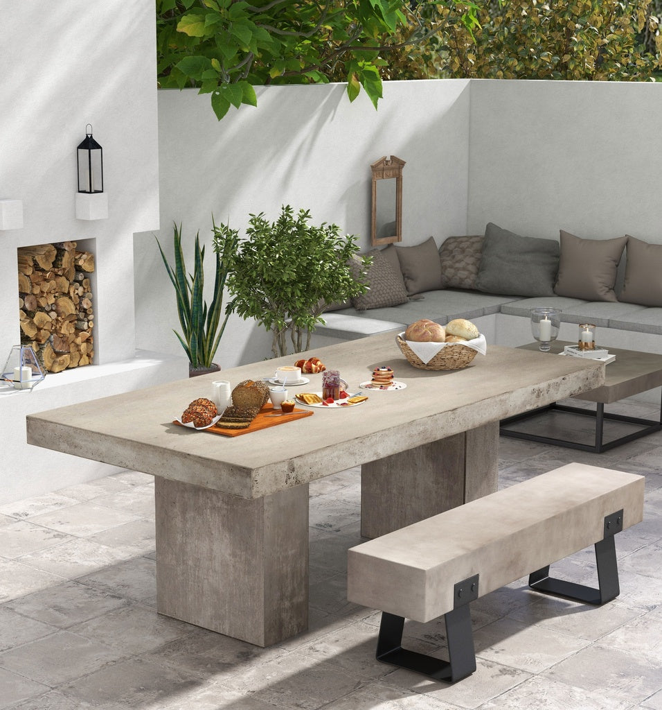 Mixx - Industrial Bench - Black Legs - Dark Grey Seat