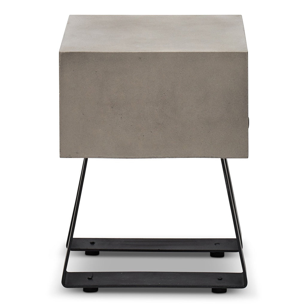 Mixx - Industrial Stool - Black Legs - Dark Grey Seat
