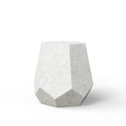 Mixx - Faceted Stool - Ivory Terrazzo