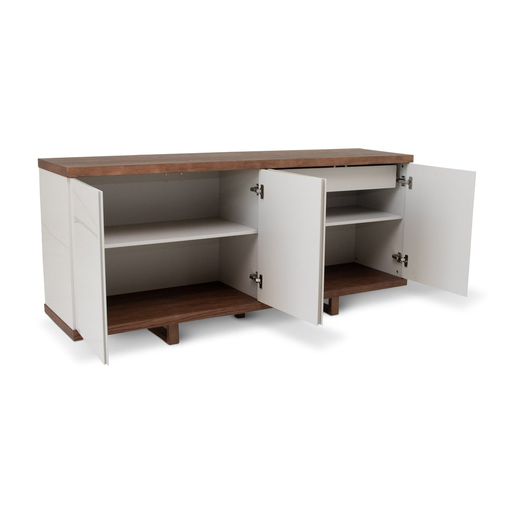Modern Brazilian - Copany - Buffet - Nogal Frame - Off White Doors