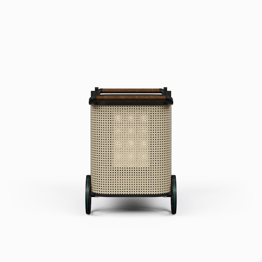 Modern Brazilian - Dinda - Bar Cart - Black Frame
