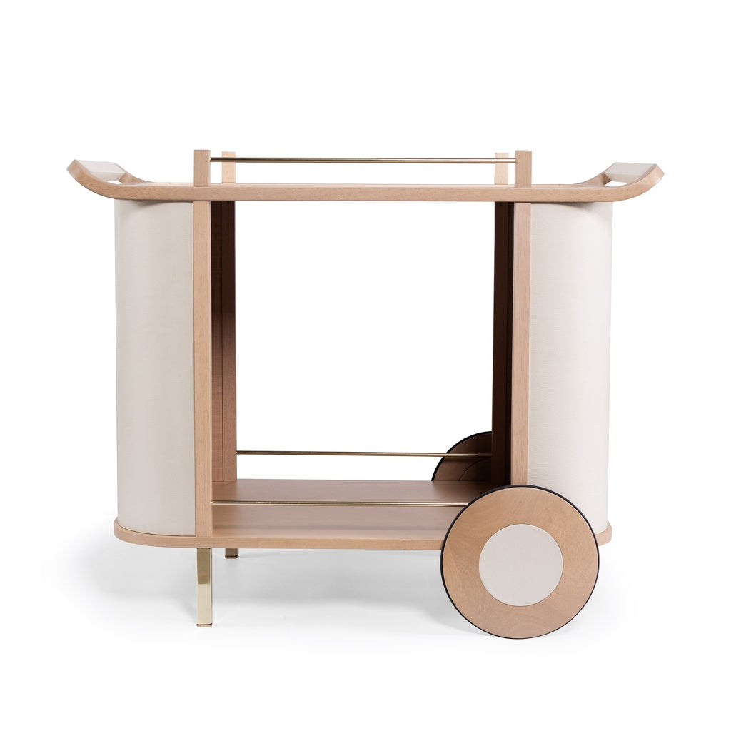 Modern Brazilian - Dinda Leather Bar Cart