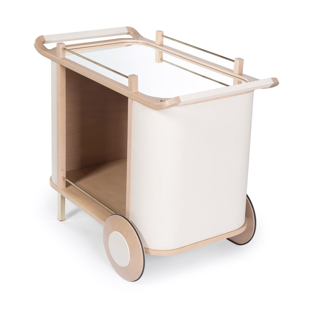 Modern Brazilian - Dinda Leather Bar Cart
