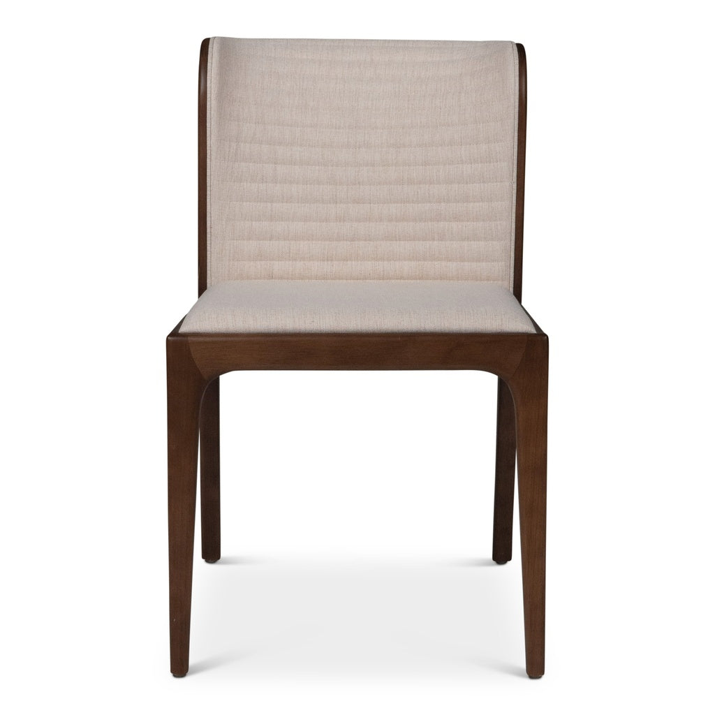 Modern Brazilian - Eloa - Side Chair - Medley Ivory Seat - Nogal Frame