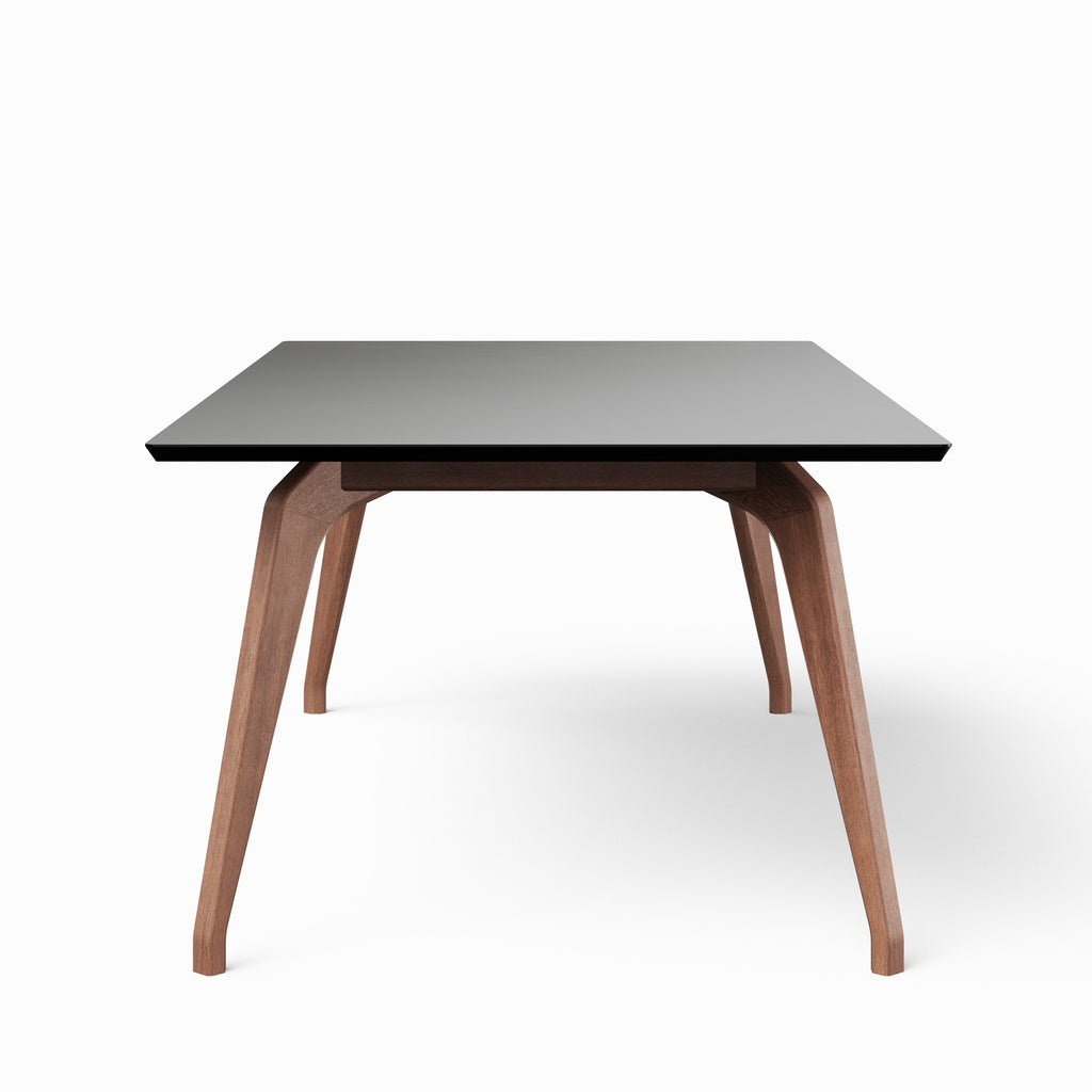 Modern Brazilian - Giane - Dining Table - Nogal Base - Black Top