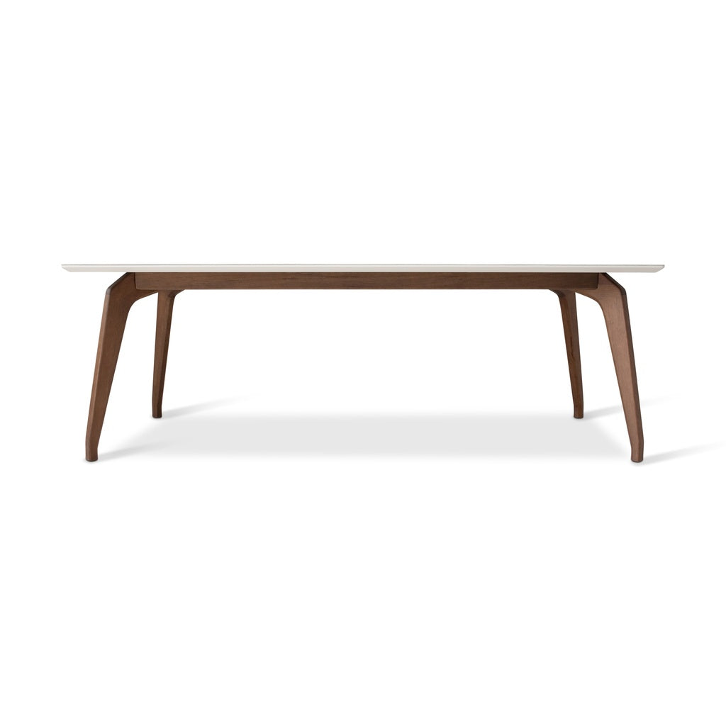 Modern Brazilian - Giane - Dining Table - Nogal Base - Off White Top