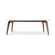 Modern Brazilian - Giane - Dining Table - Nogal Base - Off White Top