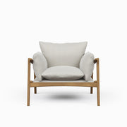 Modern Brazilian - Hara - Accent Chair - Harvest Natural Upholstery - Nozes Frame