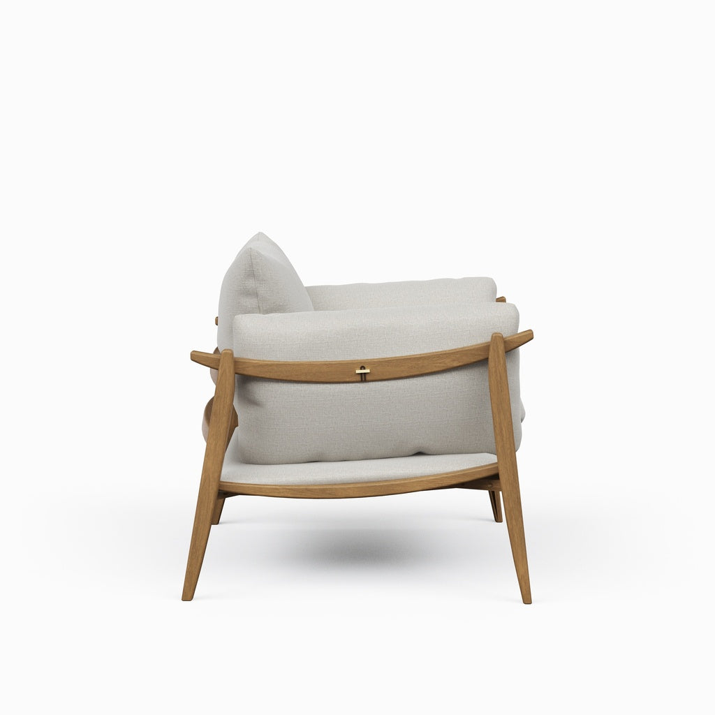 Modern Brazilian - Hara - Accent Chair - Harvest Natural Upholstery - Nozes Frame