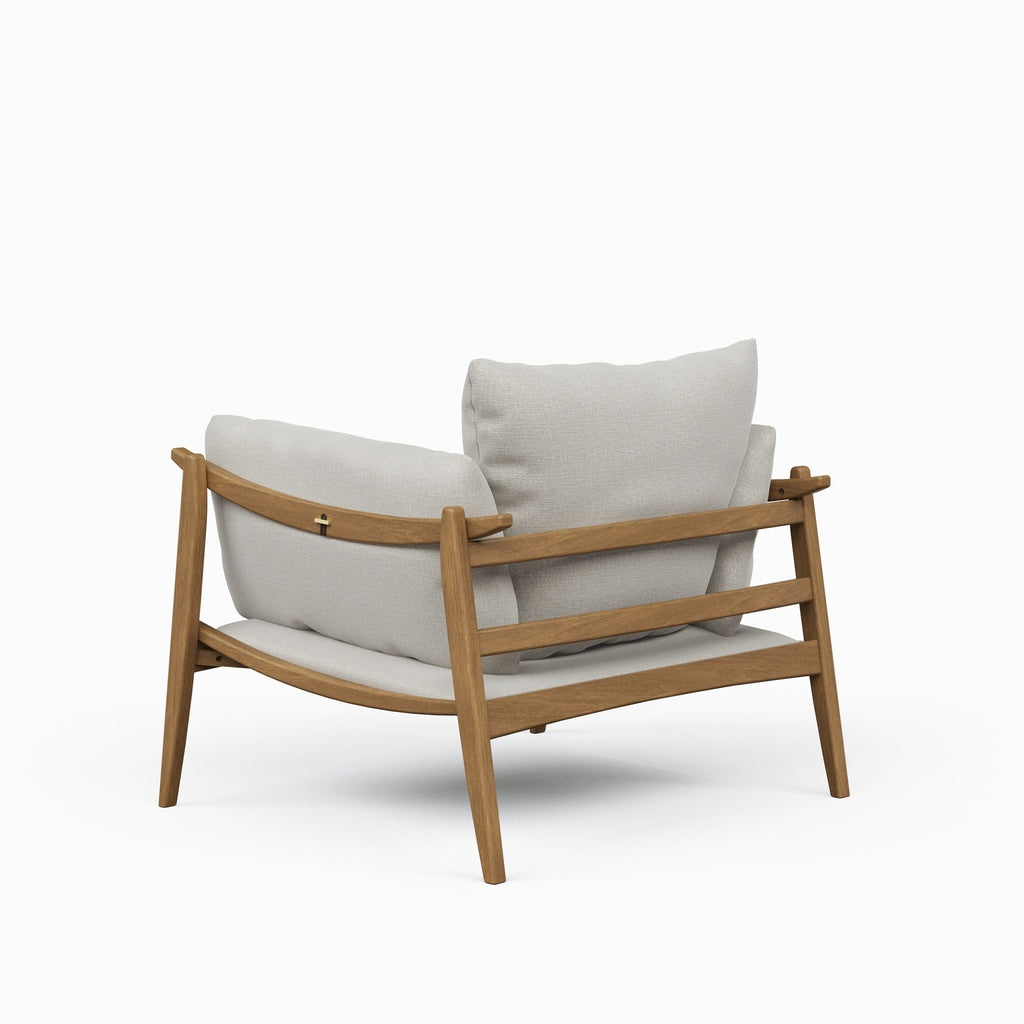 Modern Brazilian - Hara - Accent Chair - Harvest Natural Upholstery - Nozes Frame