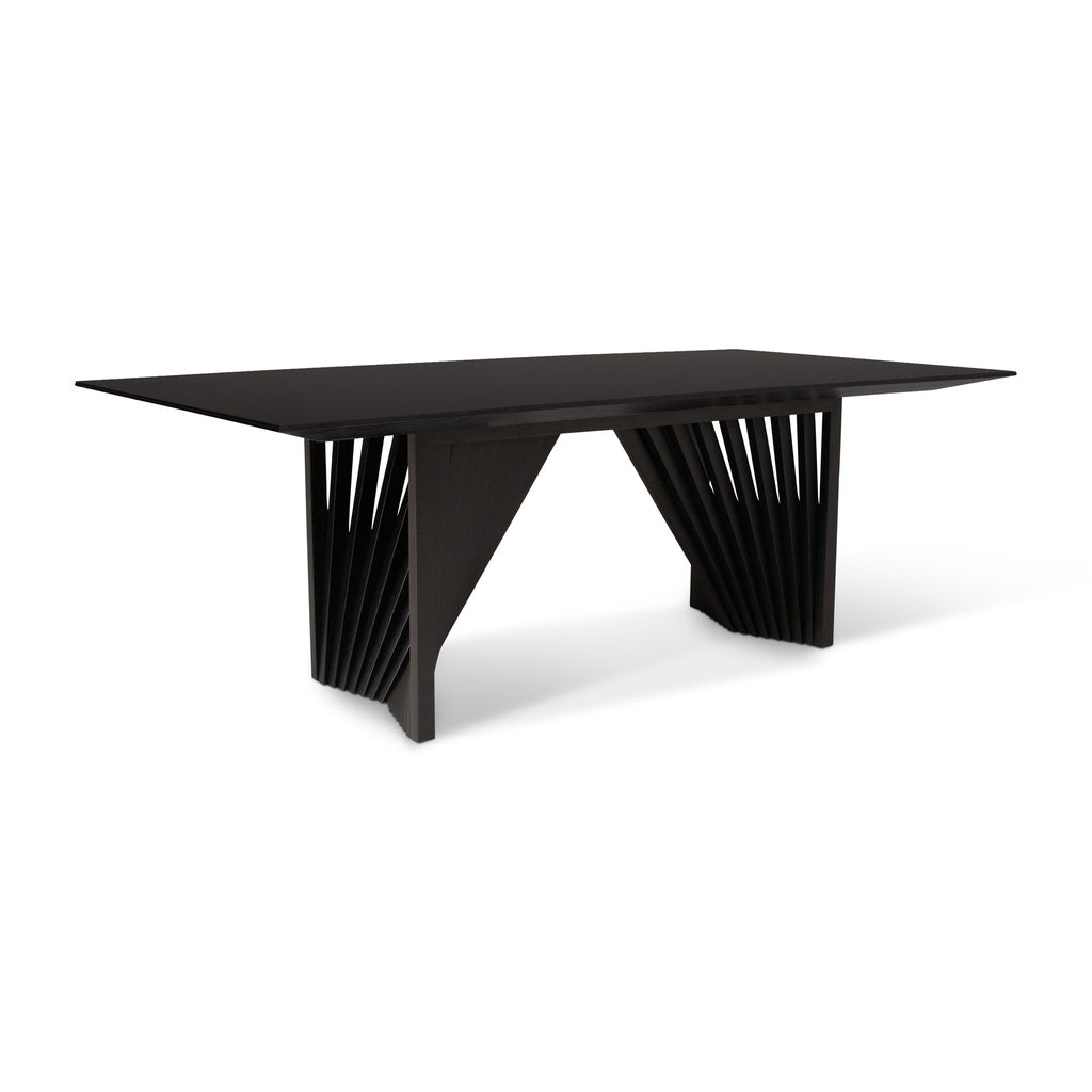 Modern Brazilian - Laguna - Wooden Top Dining Table - Ebano Frame