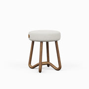 Modern Brazilian - Loop - Upholstered Stool - Noodles Natural Seat - Nozes Frame