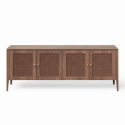 Modern Brazilian - Missione - Cane Buffet - Nogal Frame - Nogal Cane Webbing