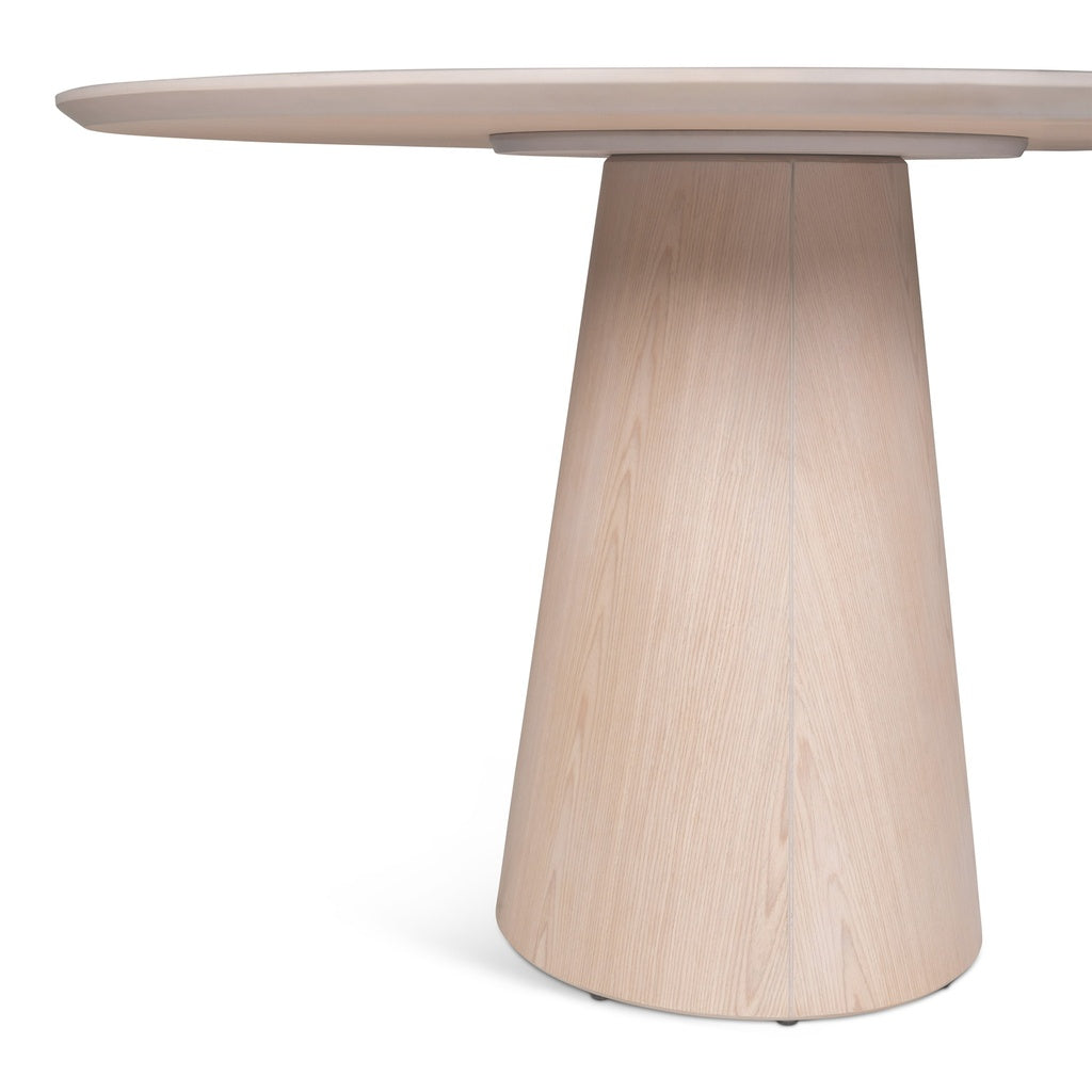 Modern Brazilian - Mona - Wooden Top Round Dining Table - Nevoa