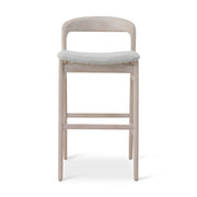 Modern Brazilian - Velma - Bar Stool - Bouclé Crafted Glaze Seat - Nevoa Frame