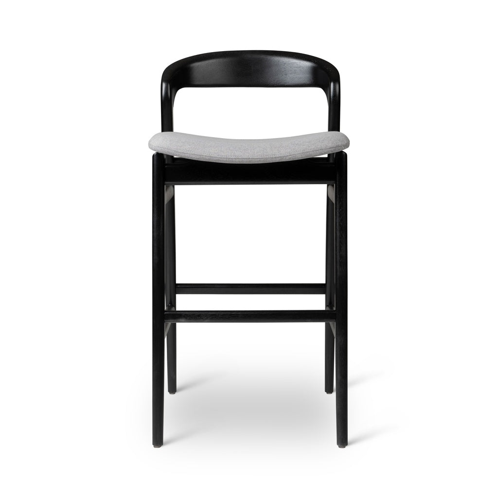 Modern Brazilian - Velma - Bar Stool - Essence Grey Seat - Ebano Frame