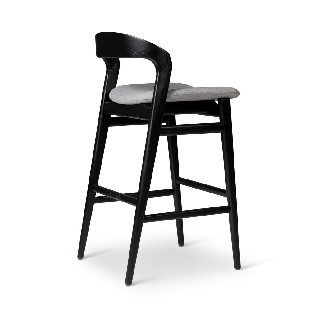 Modern Brazilian - Velma - Bar Stool - Essence Grey Seat - Ebano Frame