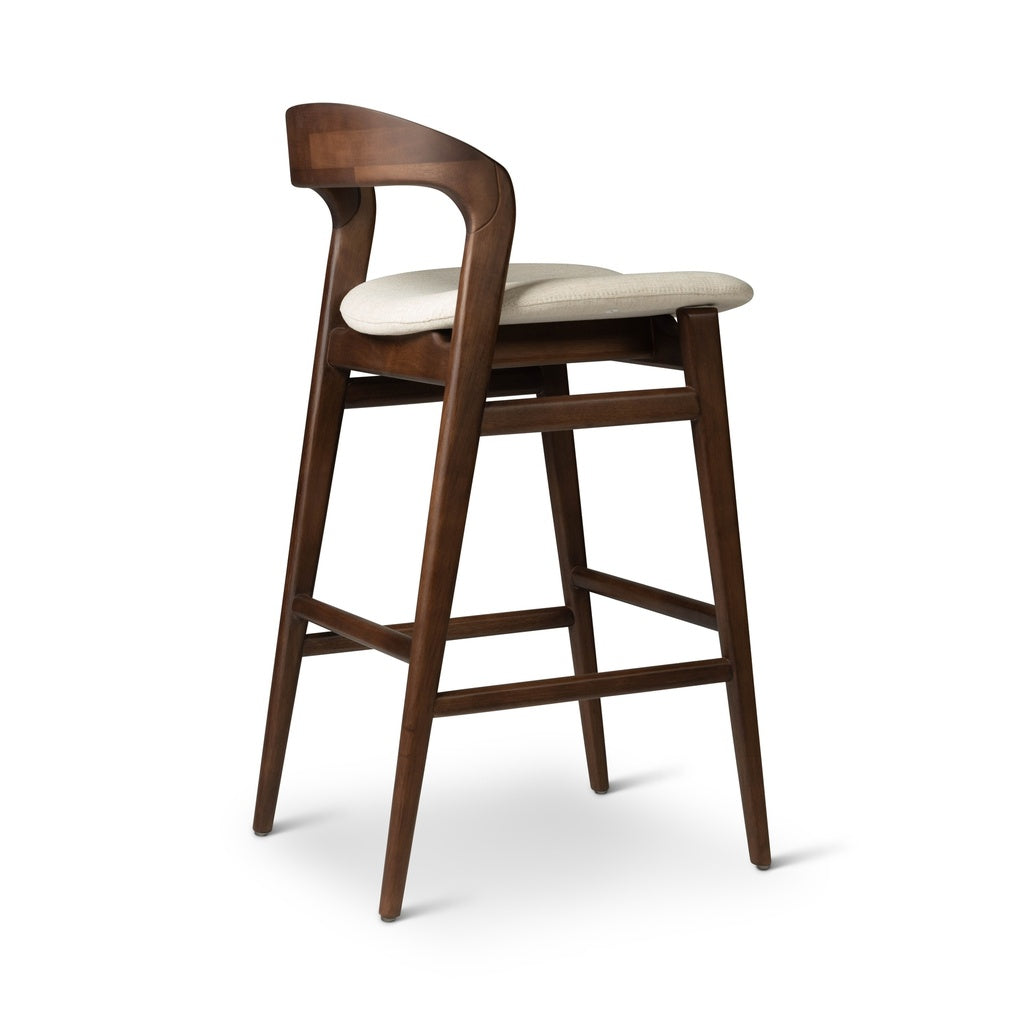 Modern Brazilian - Velma - Counter Stool - Medley Ivory Seat - Nogal Frame