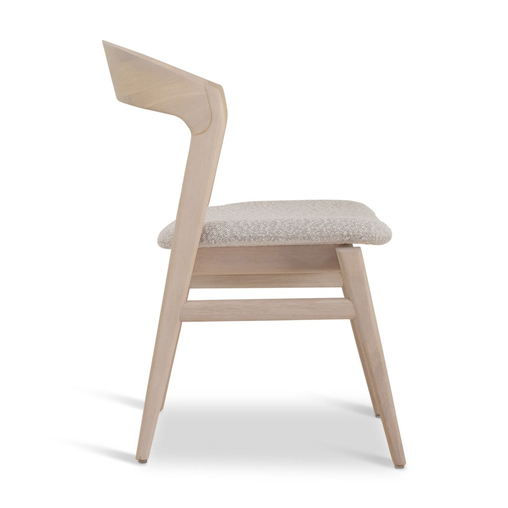 Modern Brazilian - Velma - Side Chair - Bouclé Crafted Glaze Seat - Nevoa Frame