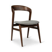 Modern Brazilian - Velma - Side Chair - Essence Grey Seat - Nogal Frame
