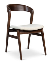 Modern Brazilian - Velma - Side Chair - Medley Ivory Seat - Nogal Frame
