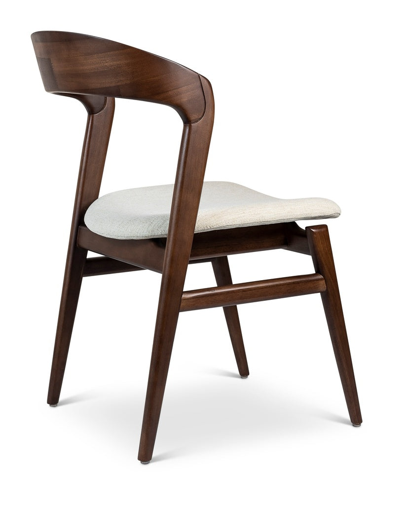 Modern Brazilian - Velma - Side Chair - Medley Ivory Seat - Nogal Frame