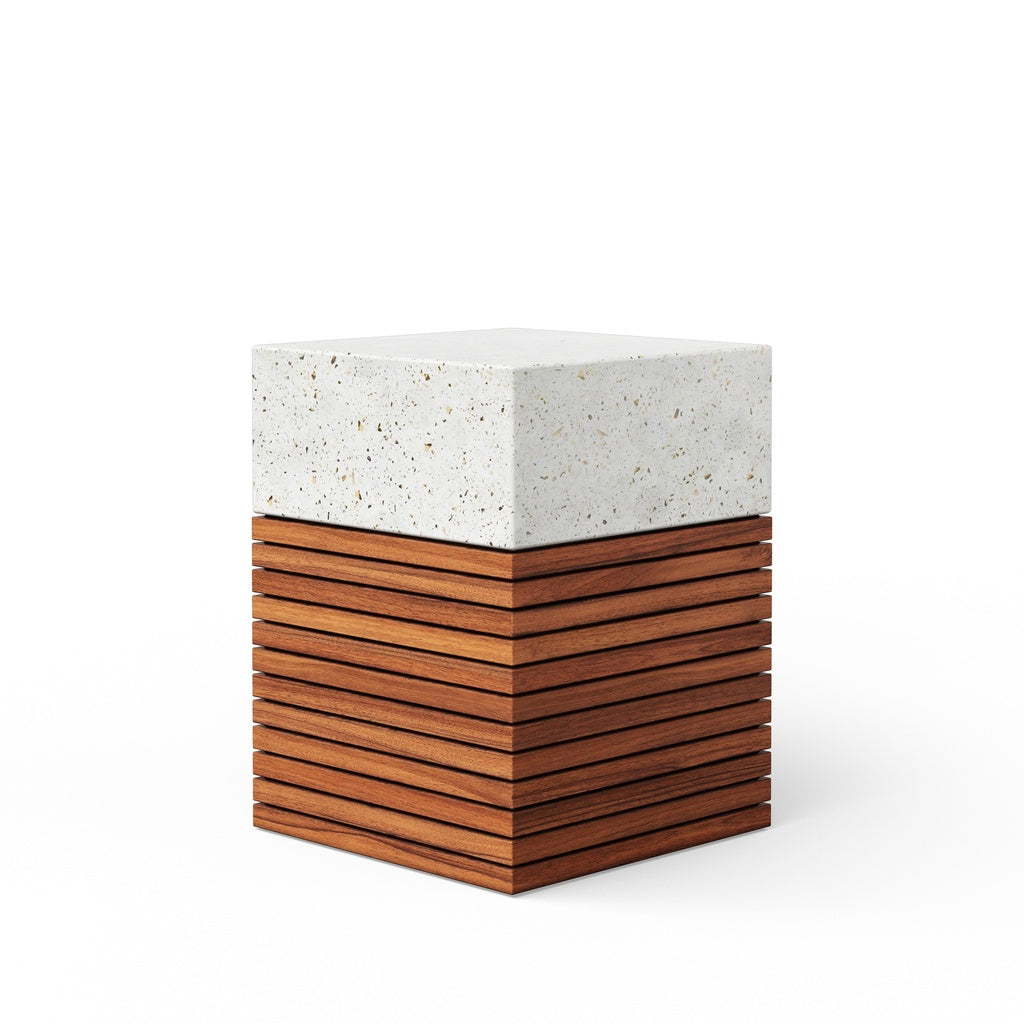 Mixx - Stecca Alto Stool - Ivory Terrazzo