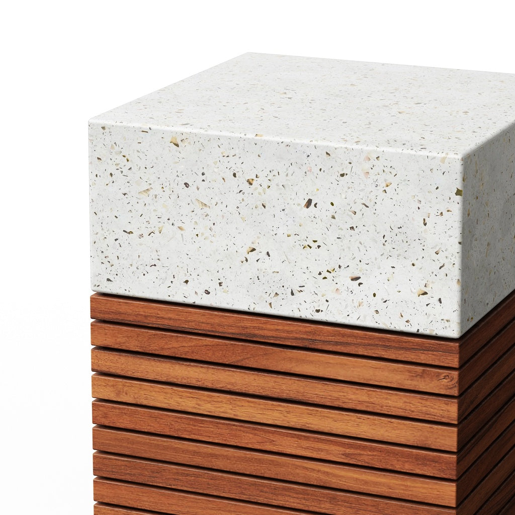 Mixx - Stecca Alto Stool - Ivory Terrazzo