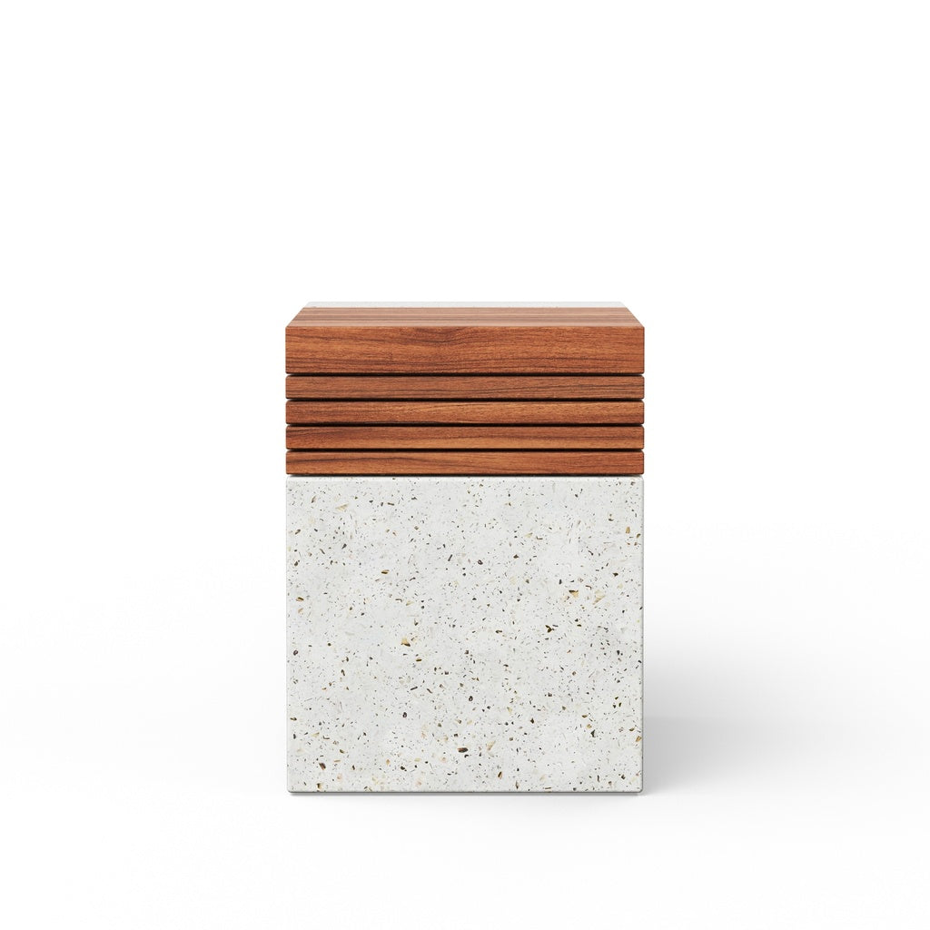 Mixx - Stecca Cascata Stool - Ivory Terrazzo
