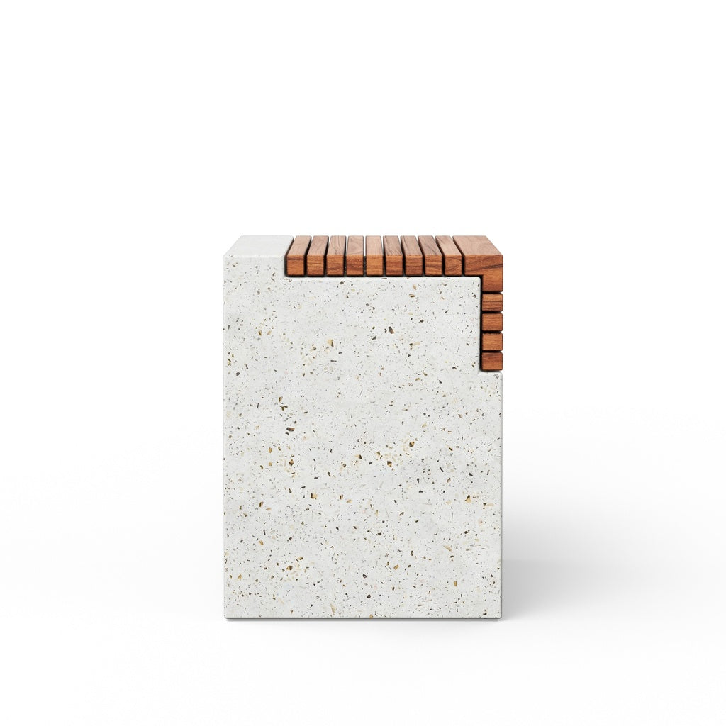 Mixx - Stecca Cascata Stool - Ivory Terrazzo