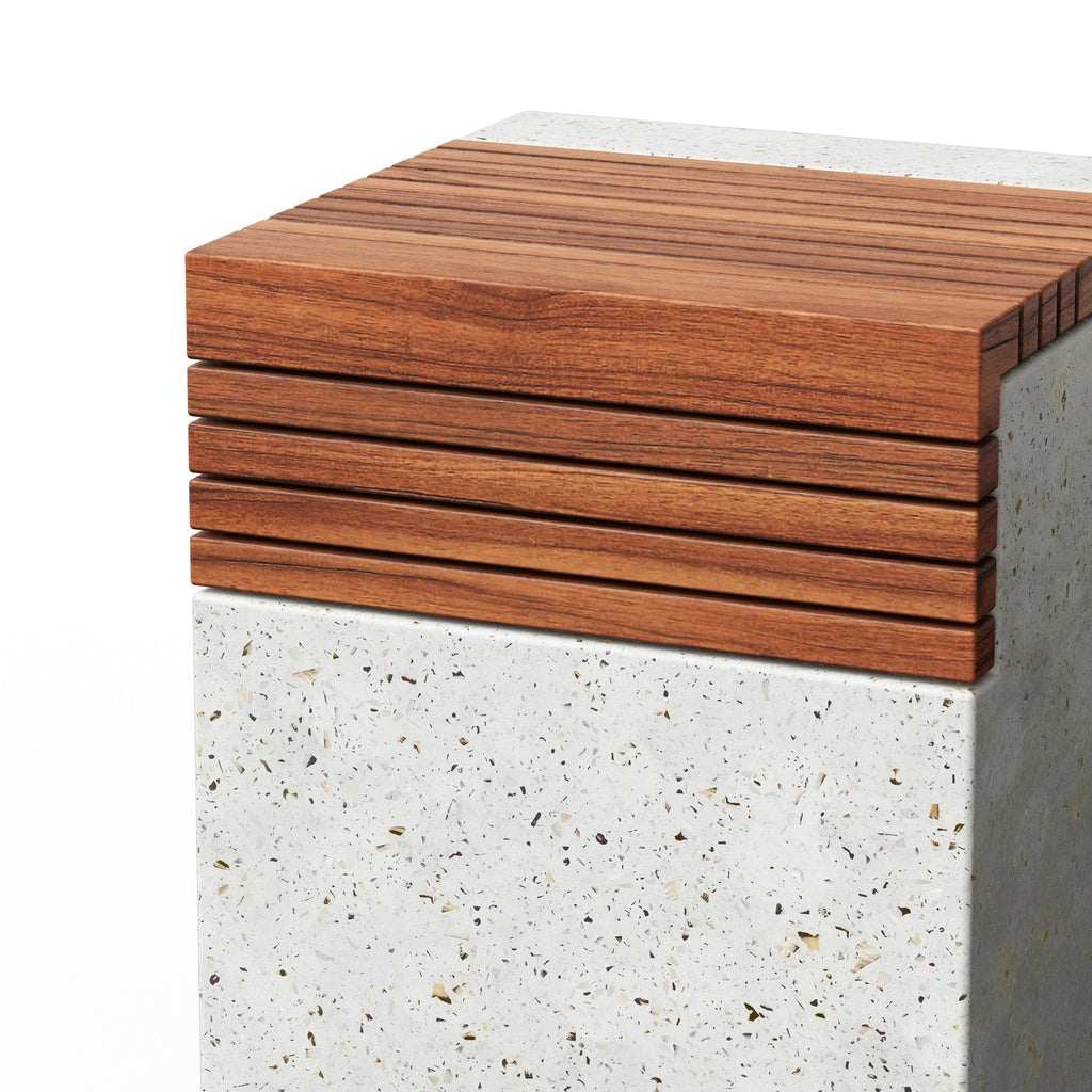 Mixx - Stecca Cascata Stool - Ivory Terrazzo
