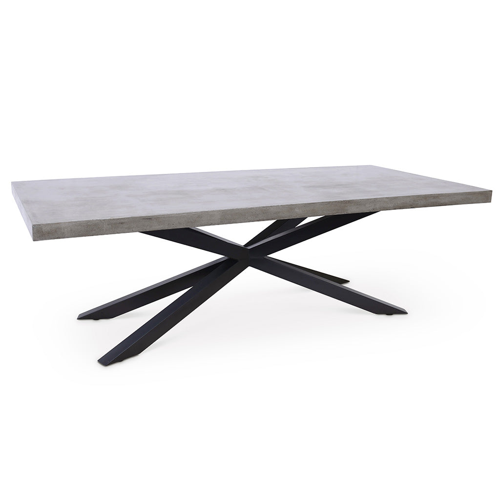 Mixx - Hunter Dining Table - Black Frame - Dark Grey Top