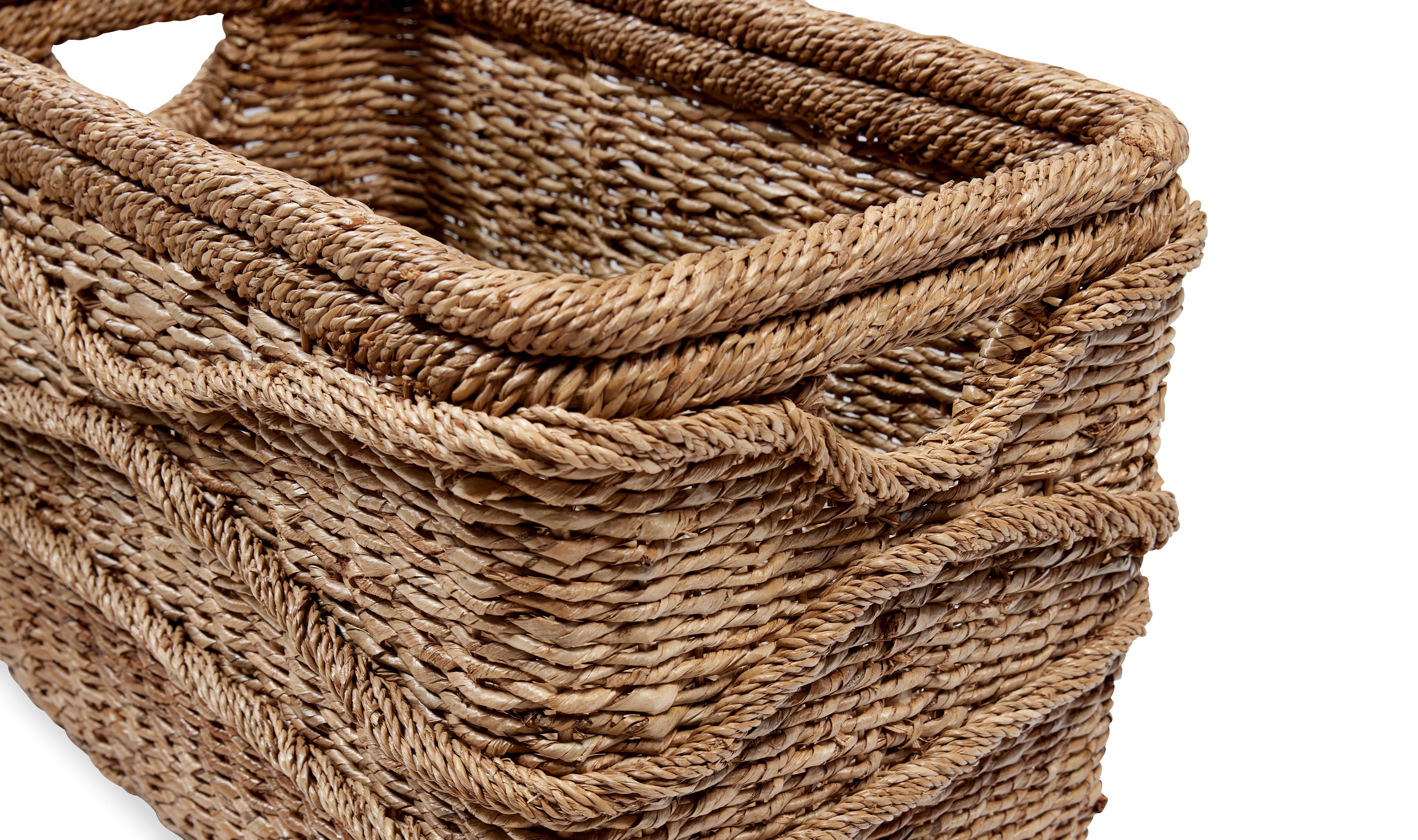 Wave Seagrass Rectangle Basket