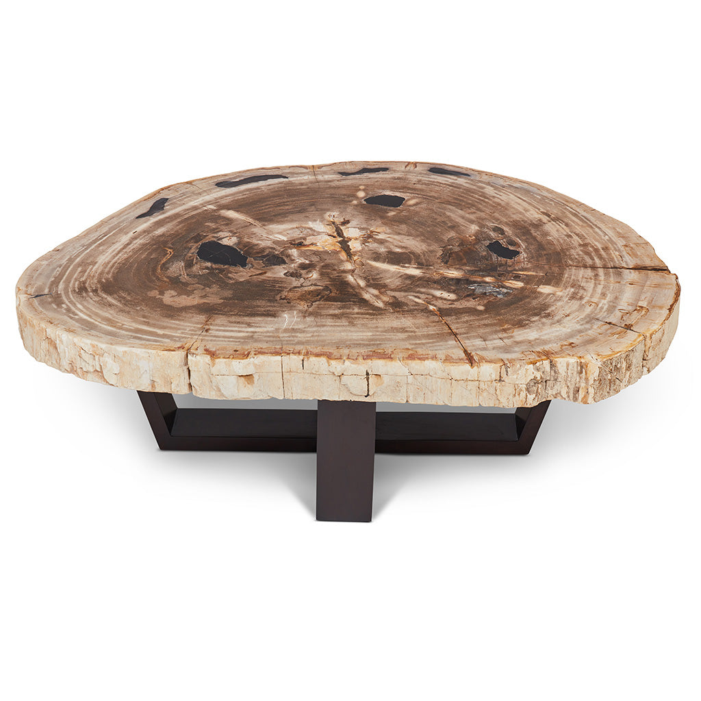 Relique - Valerie Coffee Table - Dark Brown Frame - Natural Light Top