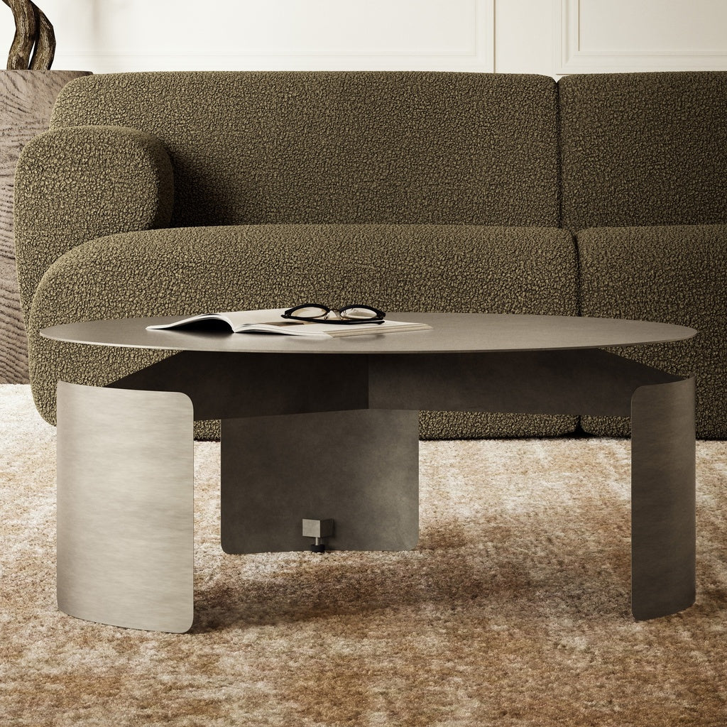 Senshi - Industrial Coffee Table - Industrial Nickel