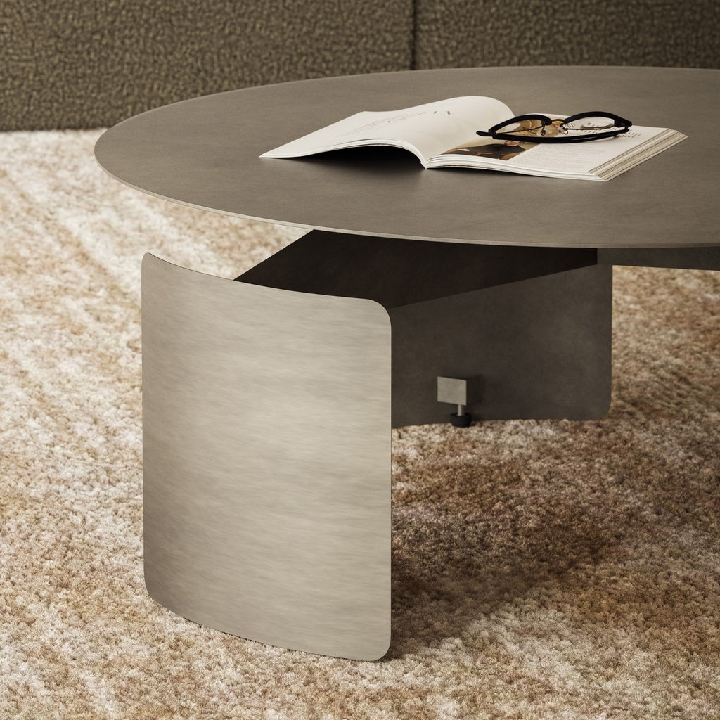 Senshi - Industrial Coffee Table - Industrial Nickel