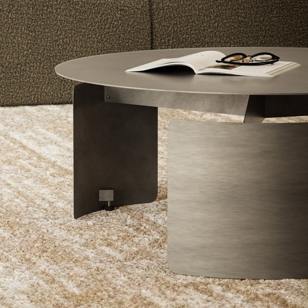Senshi - Industrial Coffee Table - Industrial Nickel