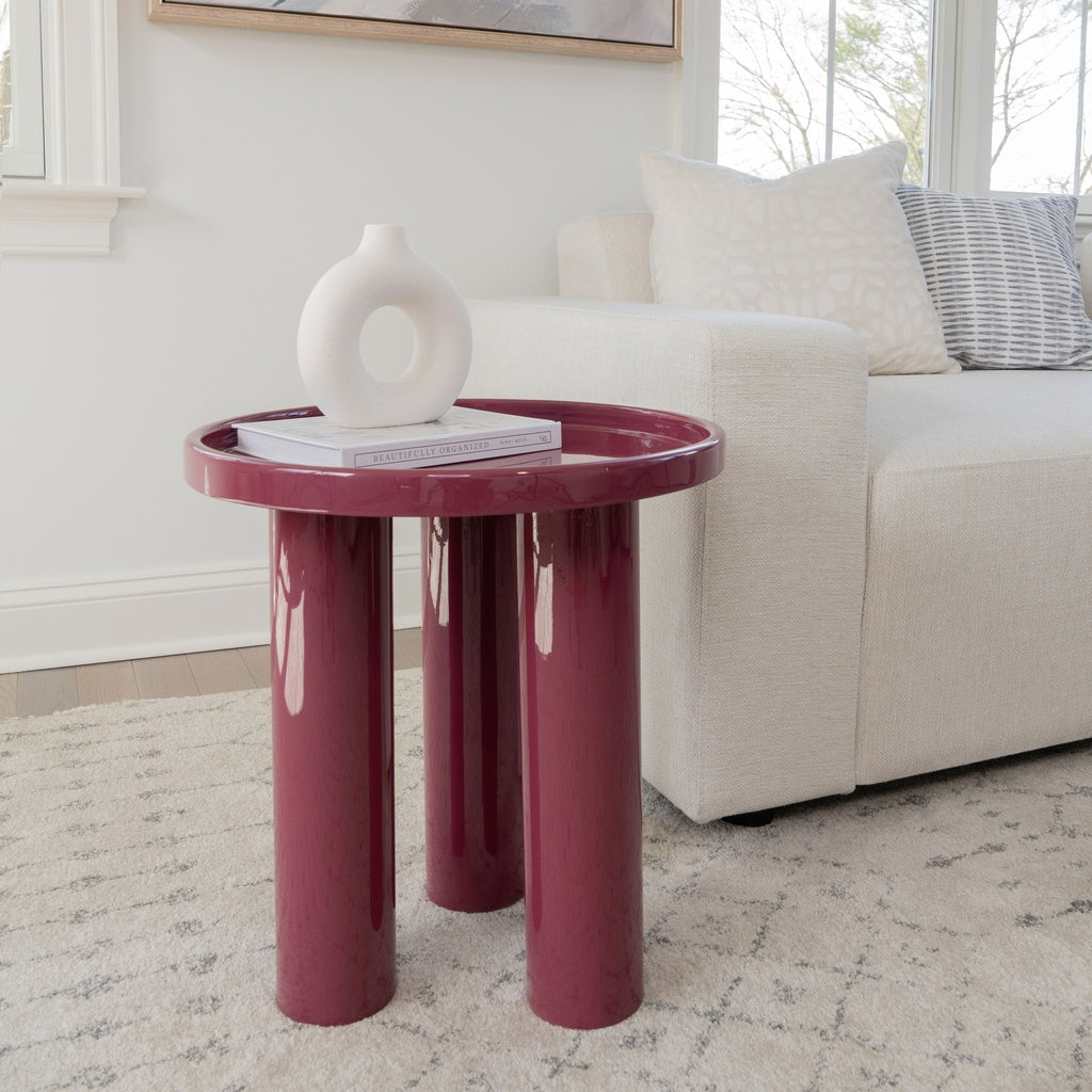 Eclat - Sofia Enamel End Table - Plum