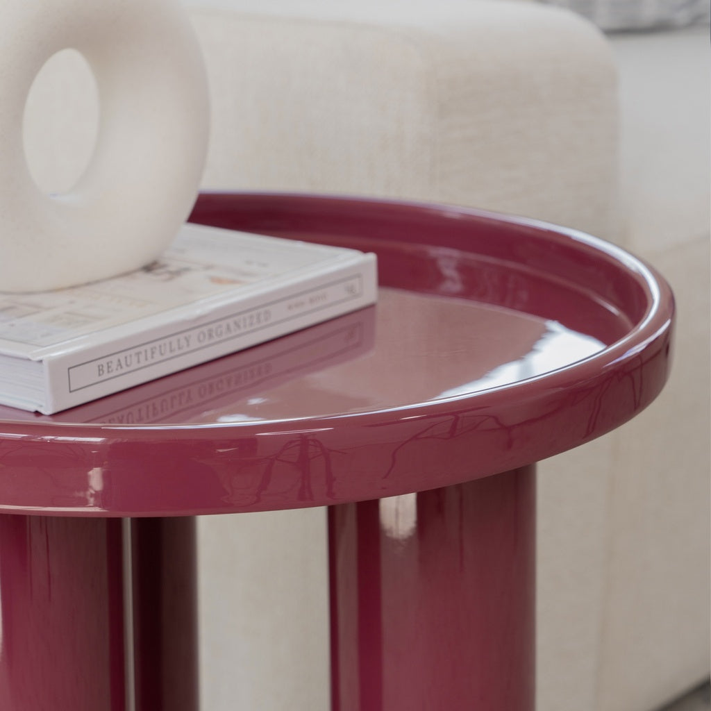 Eclat - Sofia Enamel End Table - Plum